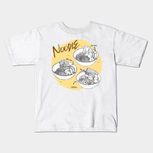 Different kind of ramen noodles bowls Kids T-Shirt